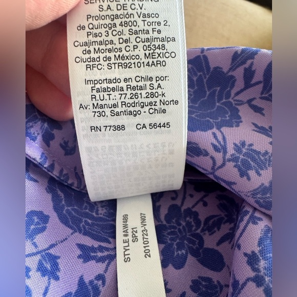 J. Crew Pull-on Slip Skirt in Blue Rose Vines Size S - Picture 11 of 14